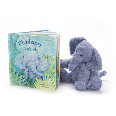 Elephants Can't Fly Book and Fuddlewuddle Elephant Medium