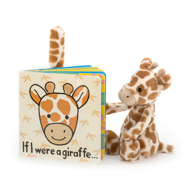 If I Were A Giraffe Book and Bashful Giraffe Small