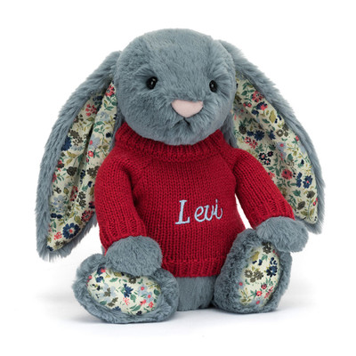 Puddlesea Bunny with Personalised Red Jumper